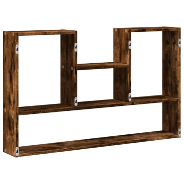 vidaXL Ραφιέρα Τοίχου Καπνιστή Δρυς 99x15x60cm Επεξεργασμένο Ξύλο 1 τεμ.