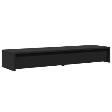 vidaXL Βάση Οθόνης με Συρτάρια Μαύρη 100x27x15 εκ. από Επεξεργ. Ξύλο