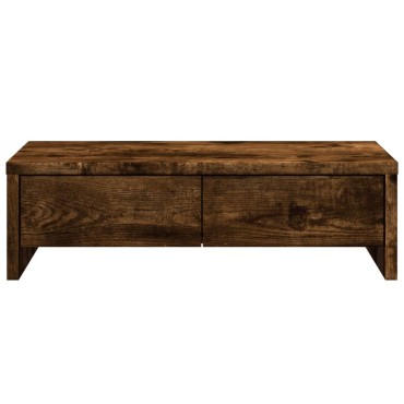vidaXL Βάση Οθόνης με Συρτάρια Καπνιστή Δρυς 50x27x15 εκ Επεξεργ. Ξύλο