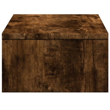 vidaXL Βάση Οθόνης με Συρτάρια Καπνιστή Δρυς 50x27x15 εκ Επεξεργ. Ξύλο