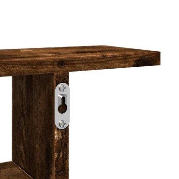 vidaXL Ραφιέρες Τοίχου 2 τεμ. Καπνιστή Δρυς 38x12x38cm Επεξεργ. Ξύλο