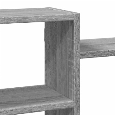 vidaXL Ραφιέρα Τοίχου Γκρι Sonoma 129x18x42cm Επεξεργασμένο Ξύλο 1 τεμ.
