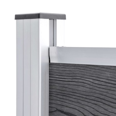 vidaXL Σετ Πάνελ Περίφραξης Γκρι 526x146cm από WPC