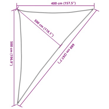 vidaXL Πανί Σκίασης Taupe 4 x 5 x 6,8 μ. από HDPE 160 γρ./μ²