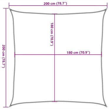 vidaXL Πανί Σκίασης Taupe 2 x 2 μ. από HDPE 160 γρ./μ²