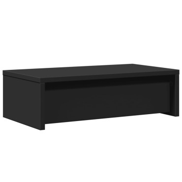 vidaXL Βάση Οθόνης με Συρτάρια Μαύρο 50x27x15 εκ. Επεξεργασμένο Ξύλο