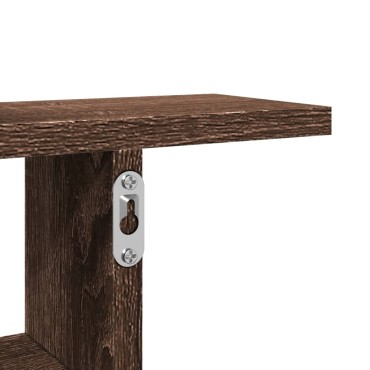 vidaXL Ραφιέρες Τοίχου 2 τεμ. Καφέ Δρυς 38x12x38cm Επεξεργασμένο Ξύλο