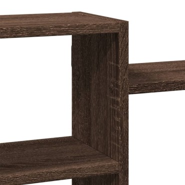 vidaXL Ραφιέρα Τοίχου Καφέ Δρυς 129x18x42cm από Επεξεργασμένο Ξύλο 1 τεμ.