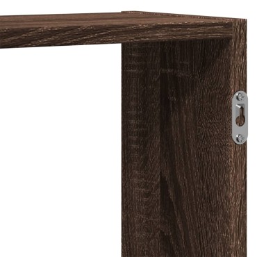 vidaXL Ραφιέρα Τοίχου Καφέ Δρυς 129x18x42cm από Επεξεργασμένο Ξύλο 1 τεμ.