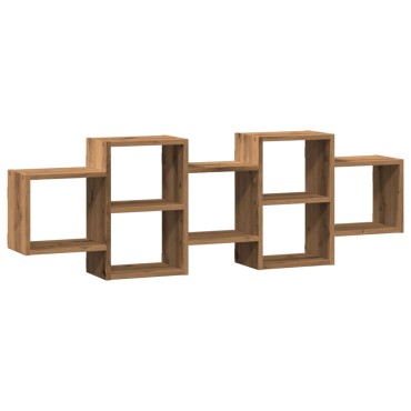 vidaXL Ράφι Τοίχου Αρτισιανή Δρυς 129x18x42cm από Επεξεργασμένο Ξύλο 1 τεμ.