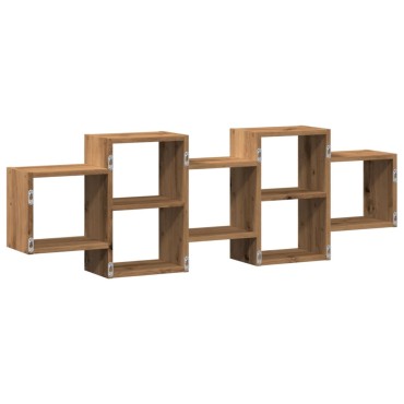 vidaXL Ράφι Τοίχου Αρτισιανή Δρυς 129x18x42cm από Επεξεργασμένο Ξύλο 1 τεμ.
