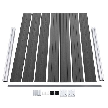 vidaXL Σετ Πάνελ Περίφραξης Μαύρο 353x146cm από WPC
