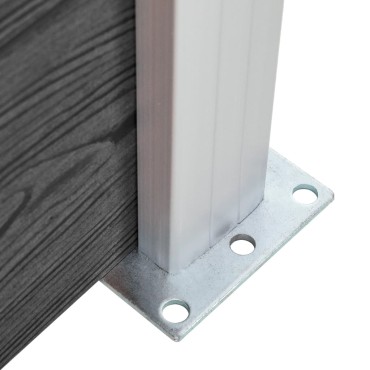 vidaXL Σετ Πάνελ Περίφραξης Μαύρο 353x146cm από WPC