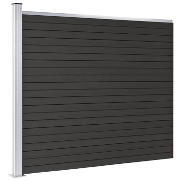 vidaXL Πάνελ Περίφραξης Γκρι 175x146cm από WPC