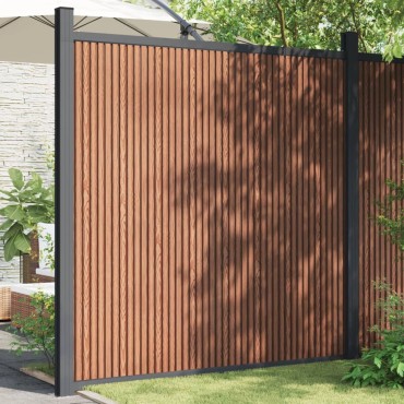 vidaXL Πάνελ Περίφραξης Καφέ 180x186cm από WPC