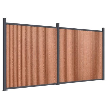 vidaXL Πάνελ Περίφραξης Καφέ 353x186cm από WPC