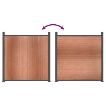 vidaXL Πάνελ Περίφραξης Καφέ 353x186cm από WPC