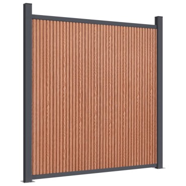 vidaXL Πάνελ Περίφραξης Καφέ 872 x 186 εκ. από WPC
