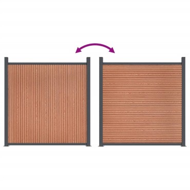 vidaXL Πάνελ Περίφραξης Καφέ 526x186cm από WPC