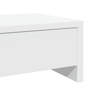 vidaXL Βάση Οθόνης με Συρτάρια Λευκή 100x27x15 εκ. από Επεξεργ. Ξύλο
