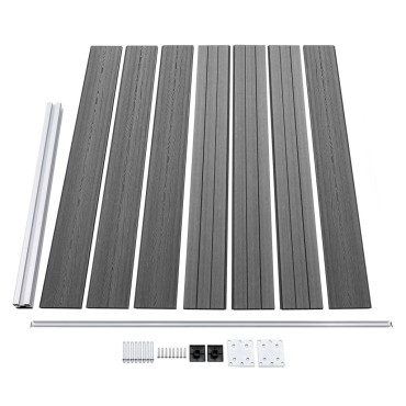 vidaXL Σετ Πάνελ Περίφραξης Γκρι 353x146cm από WPC