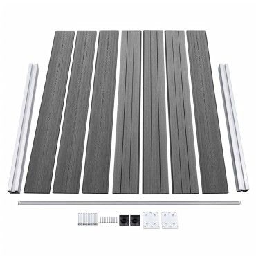 vidaXL Σετ Πάνελ Περίφραξης Γκρι 353x146cm από WPC