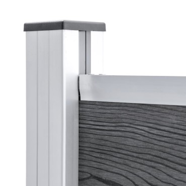 vidaXL Σετ Πάνελ Περίφραξης Γκρι 353x146cm από WPC