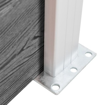 vidaXL Σετ Πάνελ Περίφραξης Γκρι 353x146cm από WPC