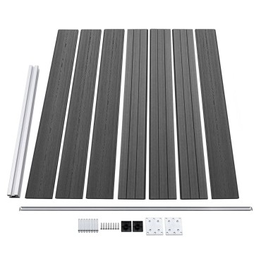 vidaXL Σετ Πάνελ Περίφραξης Μαύρο 872x146cm από WPC