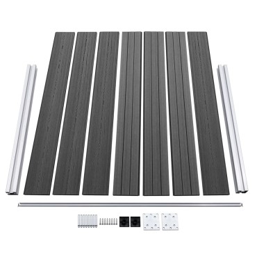 vidaXL Σετ Πάνελ Περίφραξης Μαύρο 872x146cm από WPC
