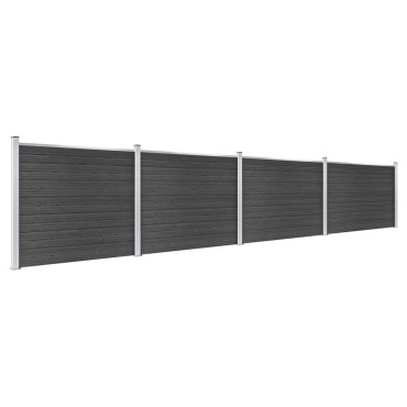 vidaXL Σετ Πάνελ Περίφραξης Γκρι 699x146cm από WPC