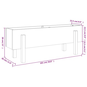 vidaXL Ζαρντινιέρα Υπερυψωμένη 101x30x38 εκ. Μασίφ Ξύλο Ψευδοτσούγκας