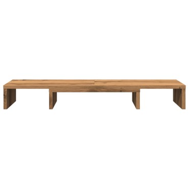 vidaXL Βάση Οθόνης Ρυθμιζ. Αρτισιανή Δρυς 80x24x10,5 εκ. Επεξεργ. Ξύλο