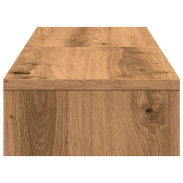 vidaXL Βάση Οθόνης Ρυθμιζ. Αρτισιανή Δρυς 80x24x10,5 εκ. Επεξεργ. Ξύλο