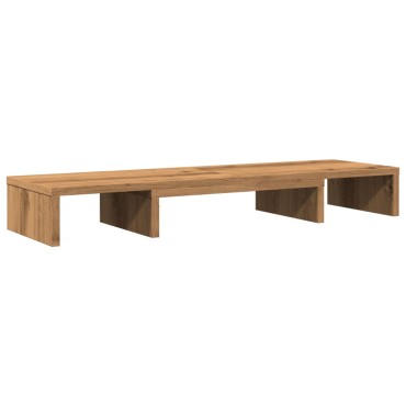 vidaXL Βάση Οθόνης Ρυθμιζ. Αρτισιανή Δρυς 80x24x10,5 εκ. Επεξεργ. Ξύλο