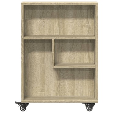 vidaXL Τρόλεϊ Αποθήκευσης Στενό Sonoma Δρυς 48x13x68cm Επεξ. Ξύλο