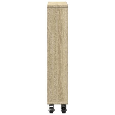 vidaXL Τρόλεϊ Αποθήκευσης Στενό Sonoma Δρυς 48x13x68cm Επεξ. Ξύλο