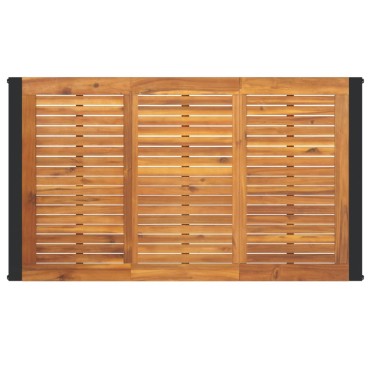vidaXL Τραπέζι Κήπου Με Πόδια σε Σχήμα U 140x80x75cm Μασίφ Ακακία 1 τεμ.
