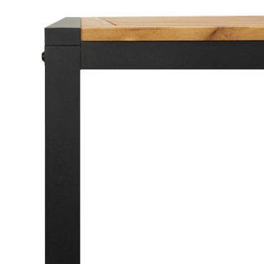vidaXL Τραπέζι Κήπου Με Πόδια σε Σχήμα U 140x80x75cm Μασίφ Ακακία 1 τεμ.