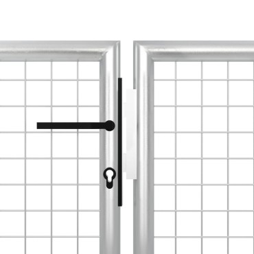 vidaXL Πόρτα Περίφραξης Κήπου Ασημί 350 x 75 εκ. Ατσάλινη