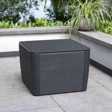 Keter Τραπέζι Κήπου Βοηθητικό Luzon+ Χρώμα Γραφίτη 57x57x43cm 1 τεμ.