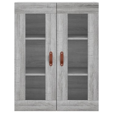 vidaXL Ντουλάπι Γκρι Sonoma 69,5x34x180cm Επεξεργασμένο Ξύλο 1 τεμ.
