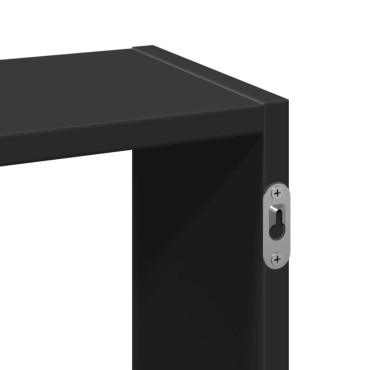 vidaXL Ραφιέρα Τοίχου Μαύρο 159x18x66cm από Επεξ. Ξύλο 1 τεμ.