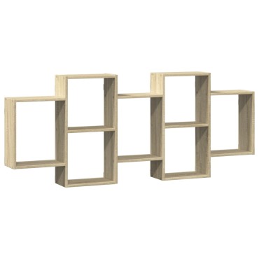 vidaXL Ραφιέρα Τοίχου Sonoma Δρυς 159x18x65cm από Επεξεργ. Ξύλο 1 τεμ.