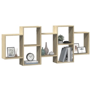 vidaXL Ραφιέρα Τοίχου Sonoma Δρυς 159x18x65cm από Επεξεργ. Ξύλο 1 τεμ.