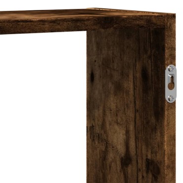 vidaXL Ραφιέρα Τοίχου Καπνιστή Δρυς 159x18x65cm Επεξεργασμένο Ξύλο 1 τεμ.