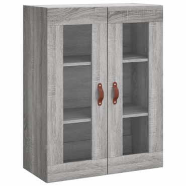 vidaXL Ντουλάπι Γκρι Sonoma 69,5x34x180cm Επεξεργασμένο Ξύλο 1 τεμ.