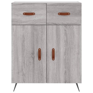 vidaXL Ντουλάπι Γκρι Sonoma 69,5x34x180cm Επεξεργασμένο Ξύλο 1 τεμ.
