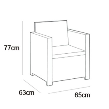 Keter Καρέκλα Κήπου Monaco Χρώμα Γραφίτης 63x65x77cm 1 τεμ.