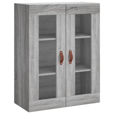 vidaXL Ντουλάπι Γκρι Sonoma 69,5x34x180cm Επεξεργασμένο Ξύλο 1 τεμ.